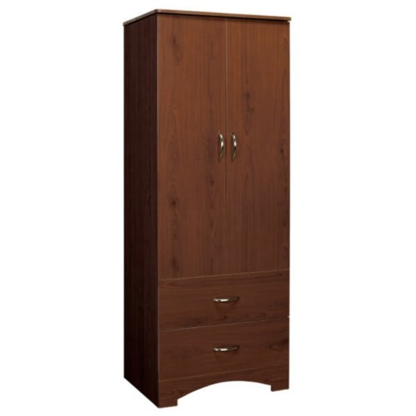 Drive™ Oslo 2-Door/2-Drawer Wardrobe Cabinet, 30"W X 23"D X 78"H, Mahogany