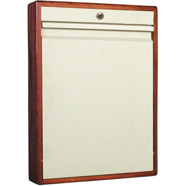 Omnimed Elite Wall Desk, Single Size, 25h X 18w X 4"d, Self-Close, Cherry