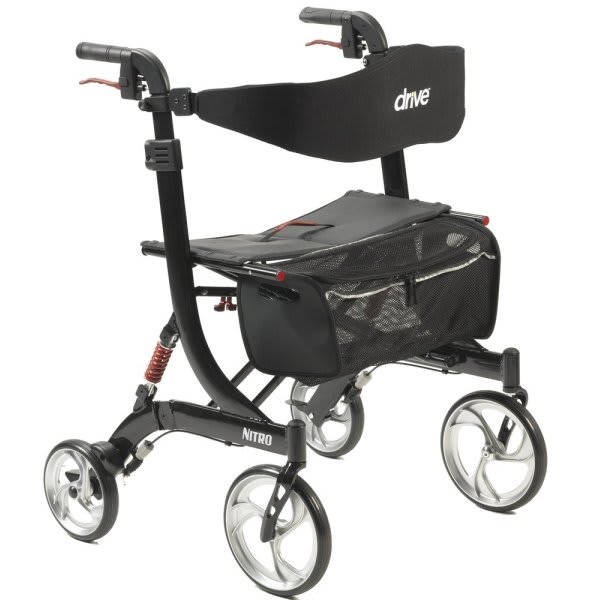 Drive Medical Design Hd Nitro Rollator, Black