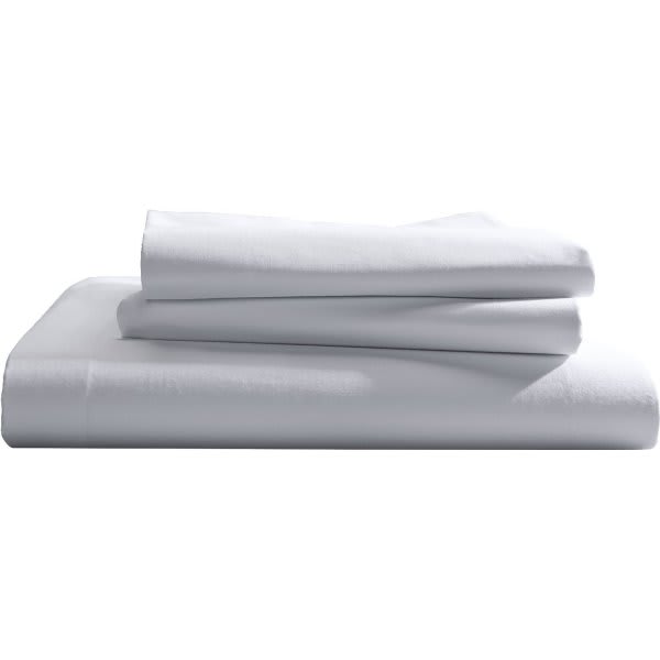 Best Western Comfortwill Solid Flat Sheet, Full, 81x120", White, Case Of 24