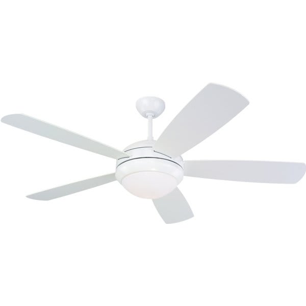 Generation Lighting Discus 52 In. 5-Blade LED Ceiling Fan W/ Light (White)