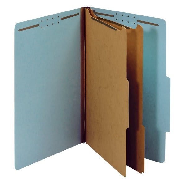 Office Depot® Light Blue 100percent Recycled Classification Folder Pack Of 10