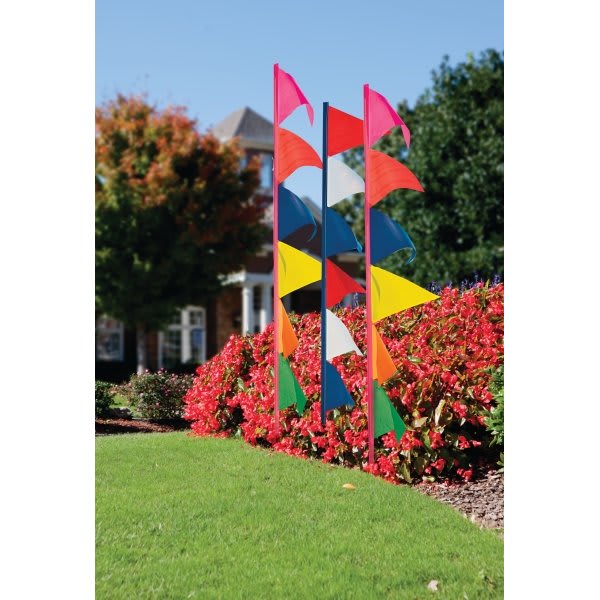 Wiggler With Pennants, Multicolored, 6', Package Of 6