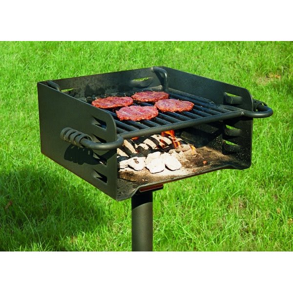 Covered Outdoor Charcoal Grill w/ Surface Mount Base HD Supply
