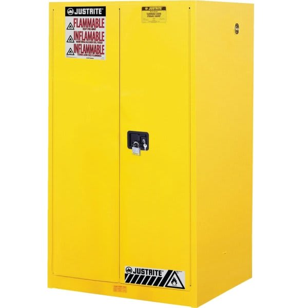 Justrite Safety Storage Cab"Et, 60 Gallon, 65 " X 34 " X 34 ", Manual Close