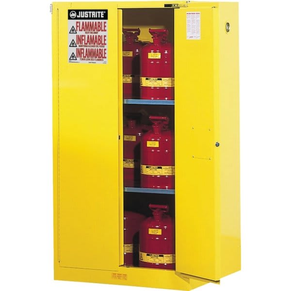 Justrite® 60 Gallon Sure-Grip® Ex Flammable Safety Cabinet - Self Closing