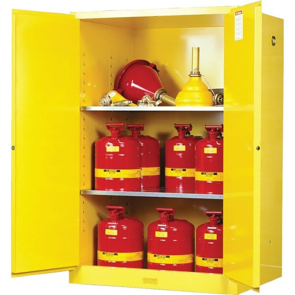Justrite® 90 Gallon Sure-Grip® Ex Flammable Safety Cabinet-Manual Closing