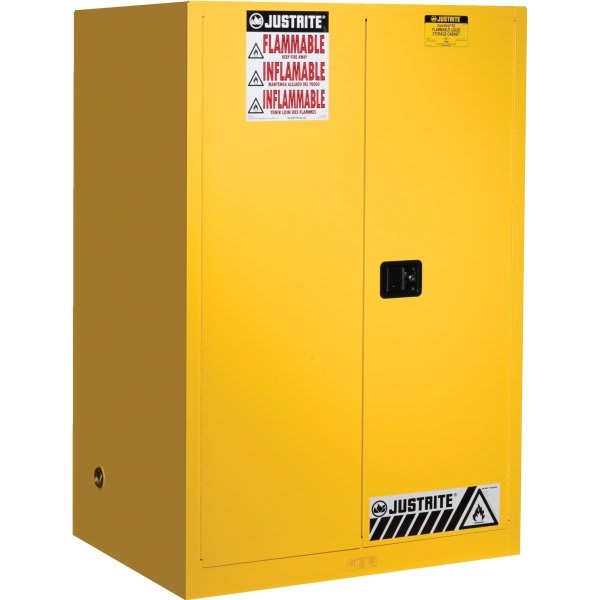 Justrite® 90 Gallon Sure-Grip®  Ex Flammable Safety Cabinet-Self Closing