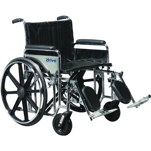 Drive™ Sentra Heavy-Duty Wheelchair 24"Wx18"D, 500 Lb Weght Capacity