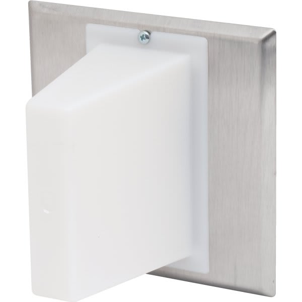 Basic Corridor Pilot Light, 1-Lamp (White/Stainless Steel), White Lens, 2-Gang