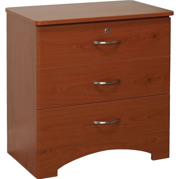 Drive™ Oslo 3-Drawer Bedside Cabinet, 29"W X 18"D X 29.5"H, Mahogany