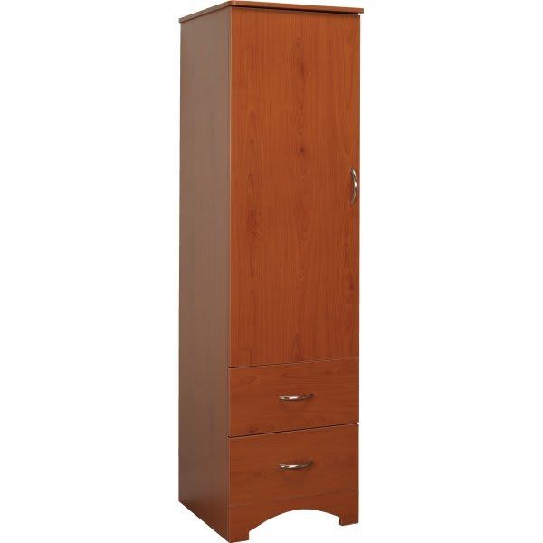 Drive Oslo Wardrobe With 2-Drawer/1-Door, 78"X22"X23", Nickel Hardware, Cherry