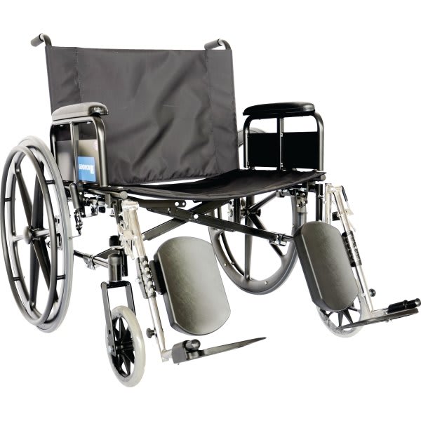 Drive™ Silver Sport 2 Wheelchair, Detachable Desk Arms, Legrests, 18