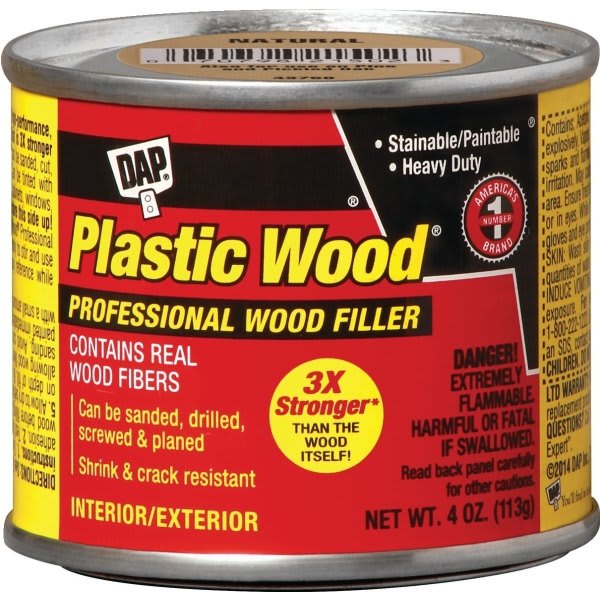 Dap 4 Oz Natural Plastic Wood Solvent Wood Filler Package Of 12