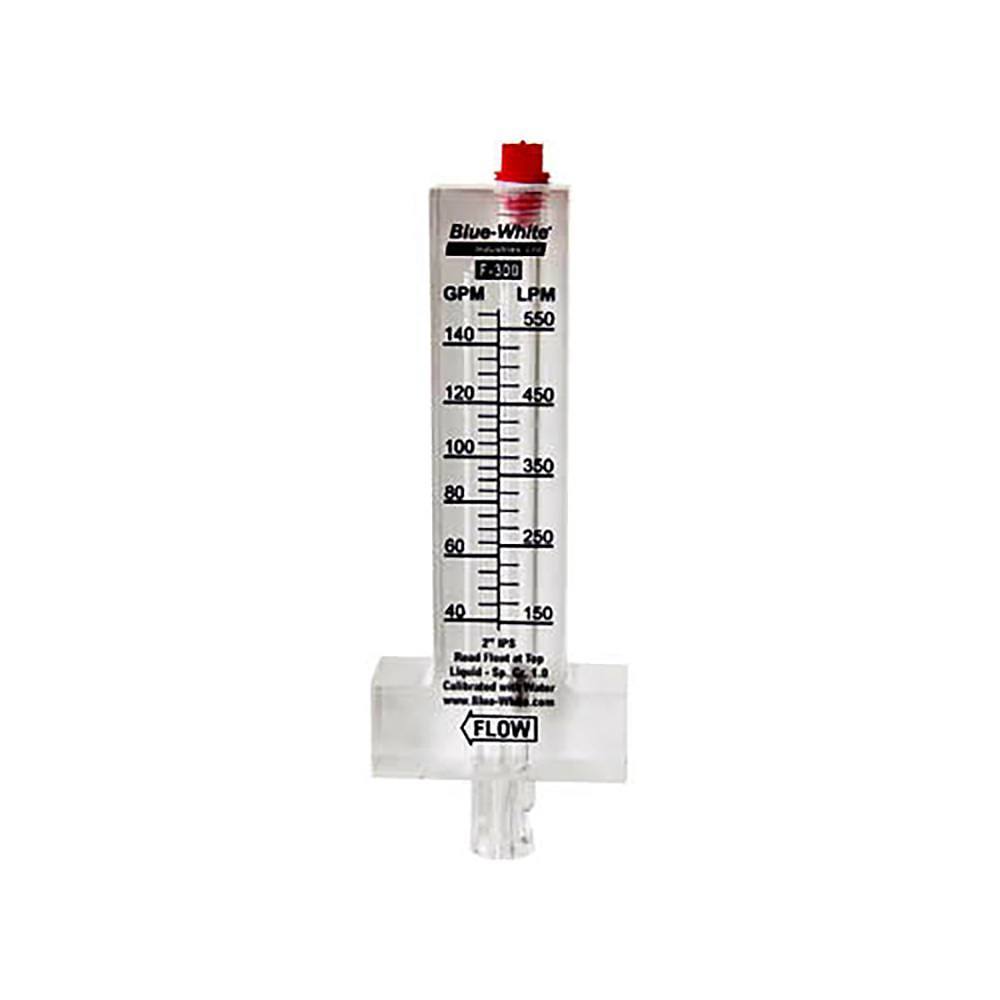 Blue White Ind S 3" Acrylic Horizontal Flowmeter