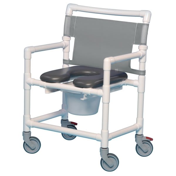 Ipu® Soft Seat 400 Lb. Wide Commode/Shower Chair