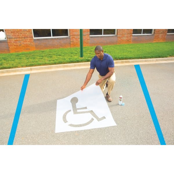 Disabled Symbol Parking Lot Stencil, Large