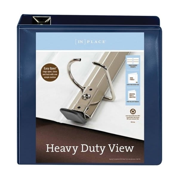 Office Depot® Basic D Ring View Binder, 4" Rings, White HD Supply