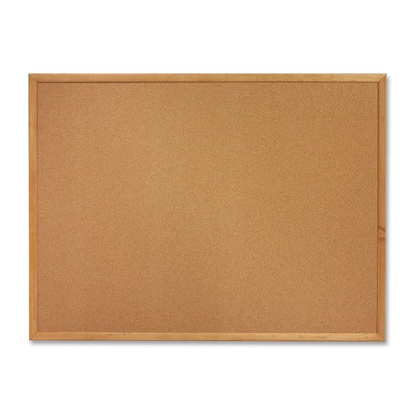 Foray® Brown Aluminum Frame Cork Bulletin Board 24 x 36 Inch HD Supply