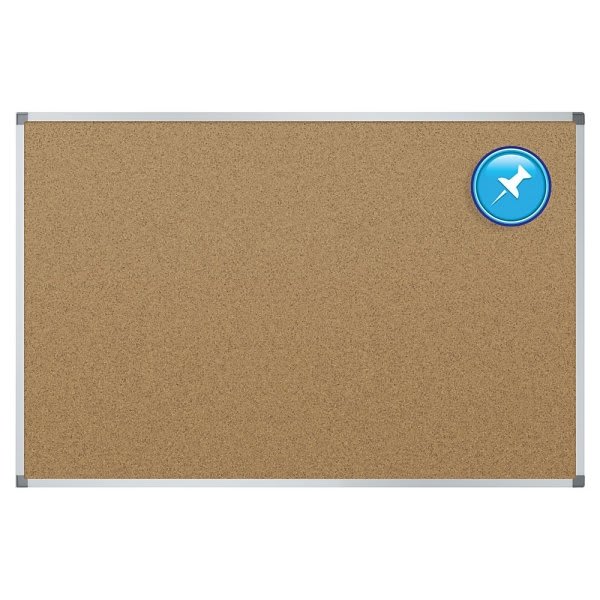Foray® Tan Black Decor Frame Cork Board 12 x 18" Inch HD Supply