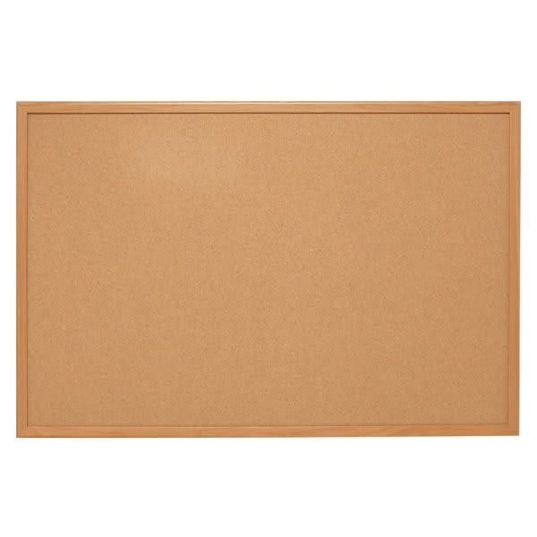 Quartet® Brown Wood Color Cork Bulletin Board 36" x 48" With Graphite