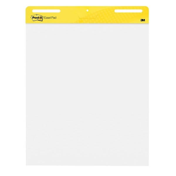 PostIt® White Super Sticky DryErase Tabletop Easel Pad 20" x 23" HD