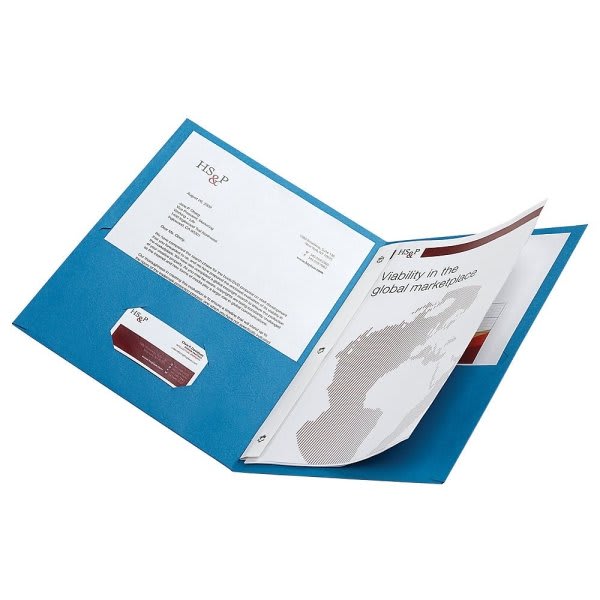 Office Depot® Dark Blue 2Pocket Folder Without Fastener HD Supply