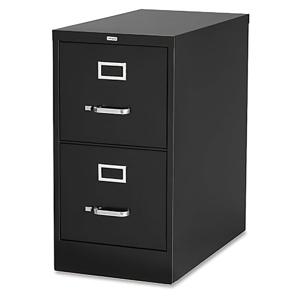 WorkPro® 3Drawer Black Vertical Mobile Pedestal File 20 Inch D