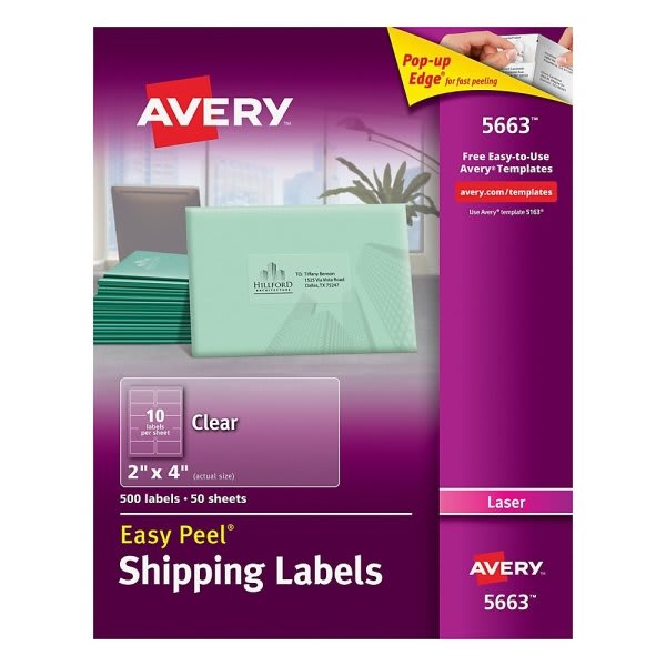 Avery® White Ultrahold/TrueBlock Technology Inkjet Shipping Label, Package Of 50 | HD Supply