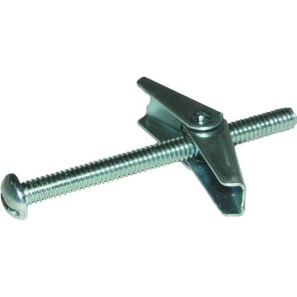 Wellsco 1/8" X 2" Toggle Bolt With Spring Wing, Box Of 50