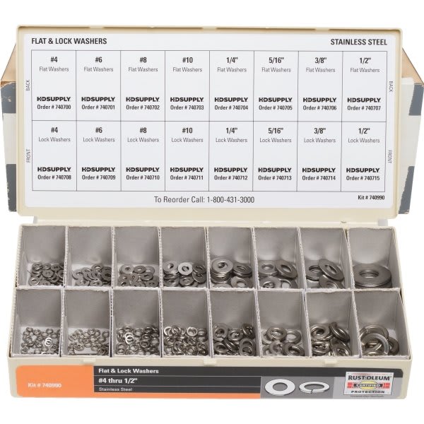 Wellsco Stainless Steel Washer Assortment Kit