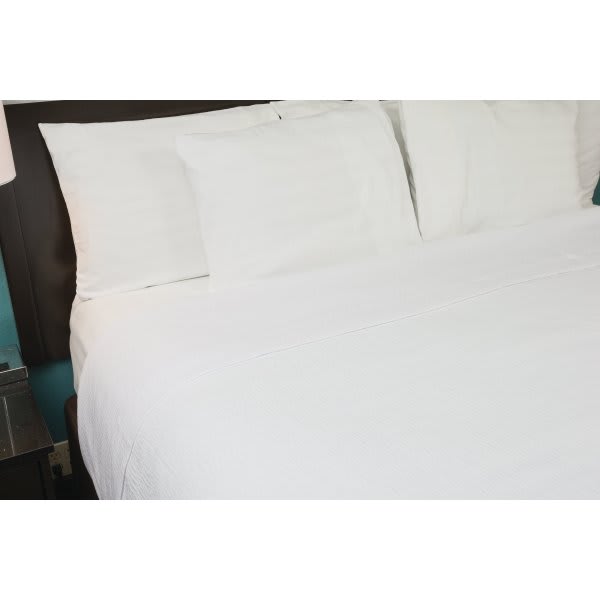 Cotton Bay® Kingsbridge™ Moonscape Top Sheet King 108x96 White, Case Of 12