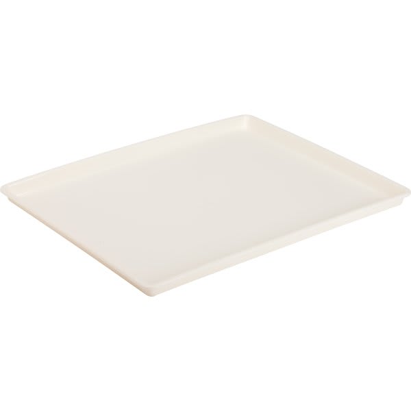 Hapco 10.5 X 12.5" Rectangular Tray With Square Corners, Vanilla, Package Of 36