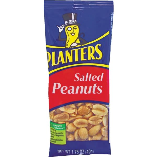 Planters 1.75 Oz Salted Peanuts Pack Of 12