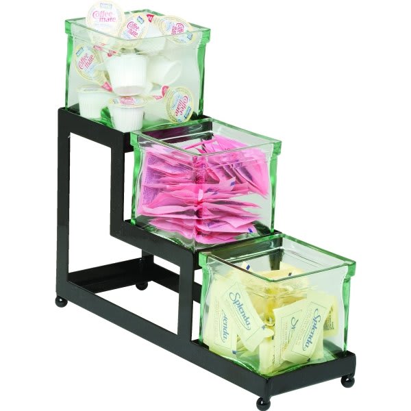 Cal-Mil Lobby Coffee Condiment Organizer Glass Jars