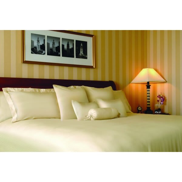 Magnificence Dobby Stripe T310 Flat Sheet King Xl 114x120" White Case Of 12