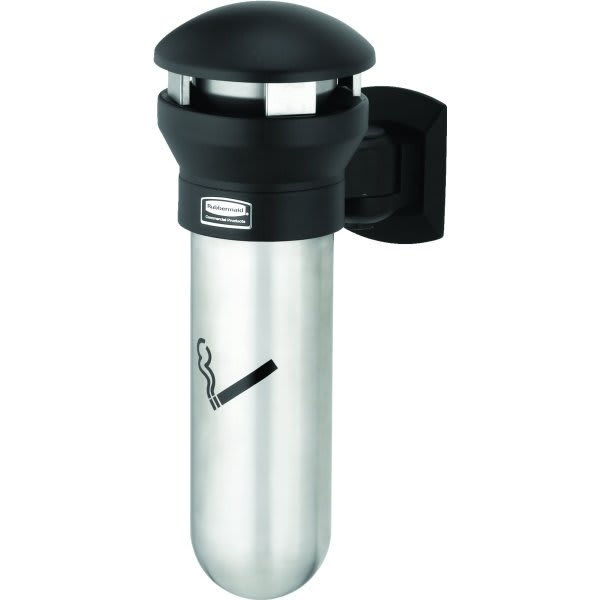 Rubbermaid Commercial Wall-Mount Smoking Receptacle (Black)