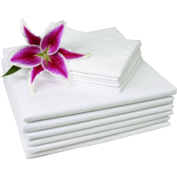 Cotton Bay® Essential™ Pillowcase T180 Queen 42x38" White, Package Of 12