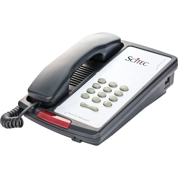 Scitec Aegis P-08 Basic Single Line Hotel Telephone Black Motel 6