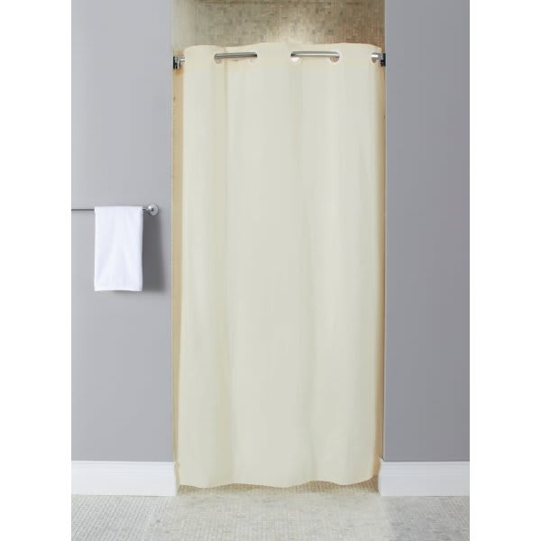 Focus Products Madison Hookless Shower Curtain Window & Liner, White