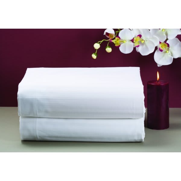 Cotton Bay® Select™ T250 Stripe Fitted Sheet King 78x80x15, Case Of 24