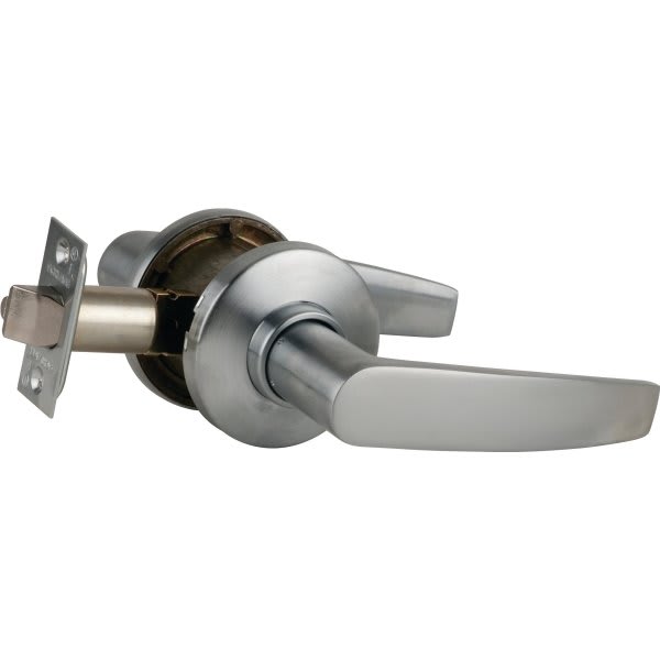 Schlage S Series Satin Chrome Saturn 5Pin Entrance Lever Lockset HD