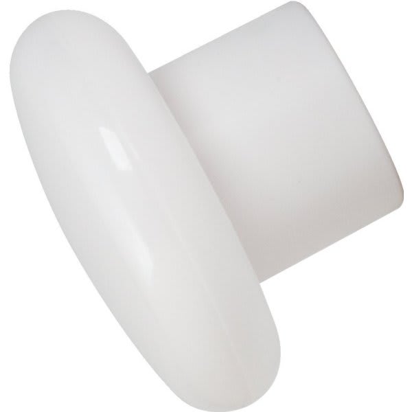 1-1/4" Plastic Knob White, Package Of 25