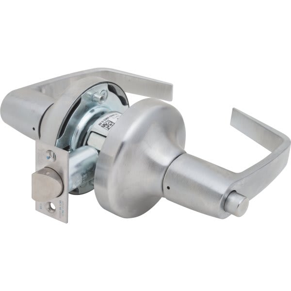 Yale® Cylindrical Storeroom Lever Lockset, 23/4" Backset, Certified