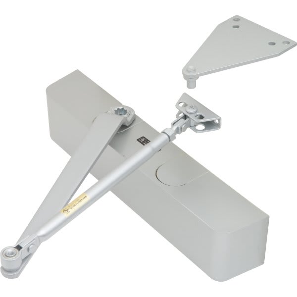 Shield Security® Size 1-4 Heavy-Duty Hydraulic Door Closer, Aluminum, With Cover