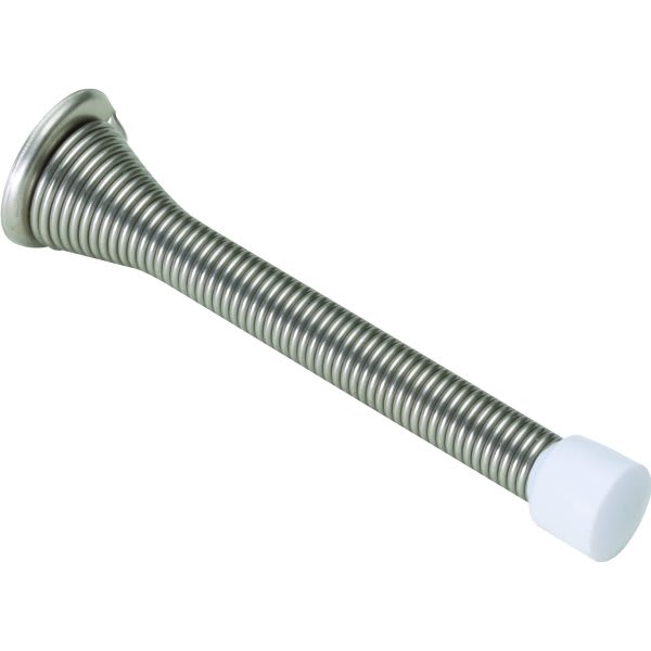 4 In Commercial Flexible Door Stop (5-Pack) (Satin Nickel)