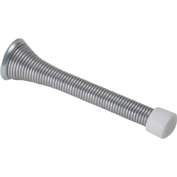 4 In Commercial Flexible Spring Door Stop (50-Pack) (Satin Chrome)