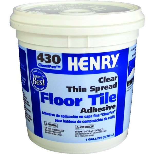 Henry® 422 Solid Vinyl And VinylBacked Adhesive, 1 Gallon, Nonstaining