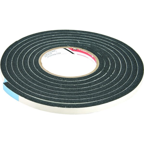 Frost King 3/8"W X 5/16"H X 10' Sponge Rubber Foam Tape Black