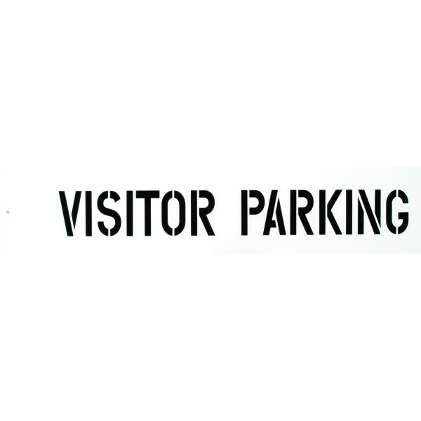 Hy-Ko "Visitor Parking" Parking Lot Stencil, 3" Letters, Reusable, 24 X 5"